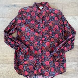 Sundance Womens Floral Button Up Medium